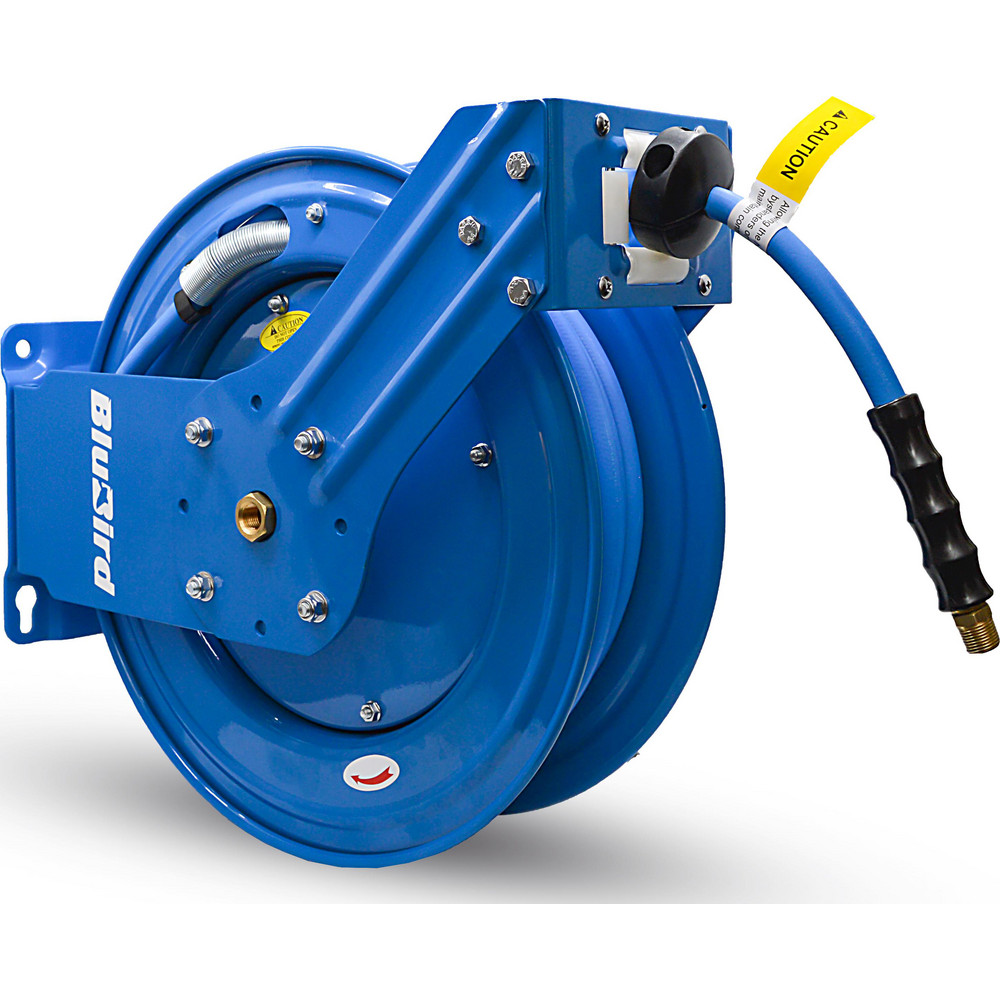 BluBird BluBird 3/8" x 50' Rubber Air Hose Dual Arm Reel - BBRDA3850