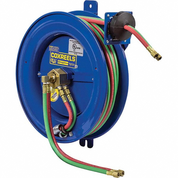CoxReels Hose Reel with Hose: 1/4" ID Hose x 25', Spring Retractable - EZ-SG13-L125