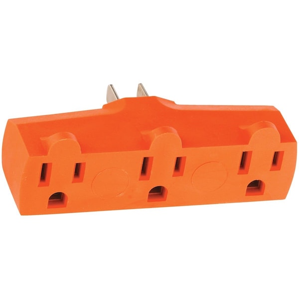 Leviton Orange 15A 3-Outlet Heavy-Duty Tap - R54-00699-000