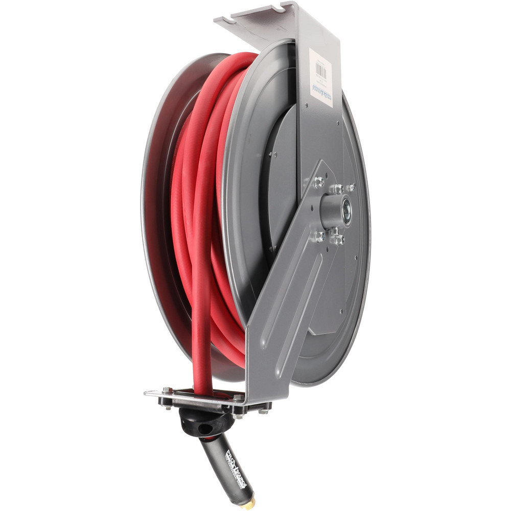 PRO-SOURCE Hose Reel with Hose: 1/2" ID Hose x 50', Spring Retractable - 2830055010PRO