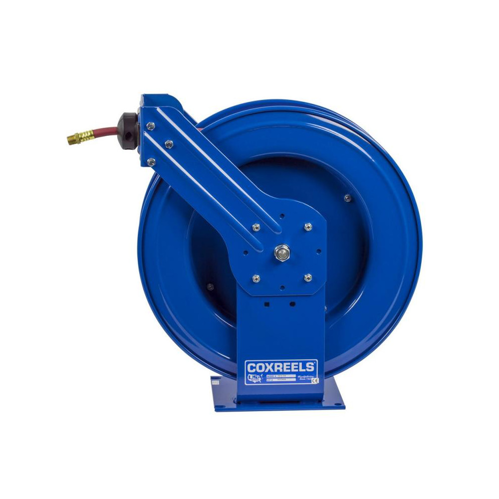 CoxReels Hose Reel with Hose: 1/2" ID Hose x 75', Spring Retractable - TSH-N-475-HV