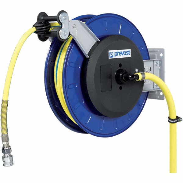 Prevost Hose Reel with Hose: 1/2" ID Hose x 65', Spring Retractable - DVO 1320LS