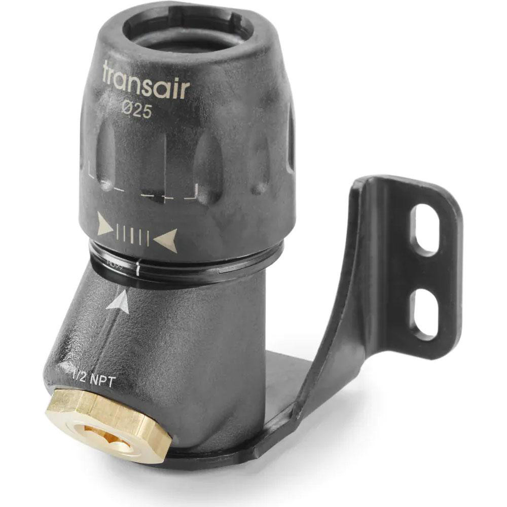 Transair Air Hose 45 degrees One Port Wall Bracket: Plastic - 6640 17 22
