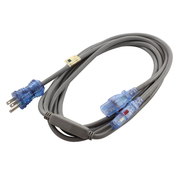 Ac Works 13A 10FT Medical Hospital Grade Y Power Cord with 2 Locking IEC C13 - MD171-ALY