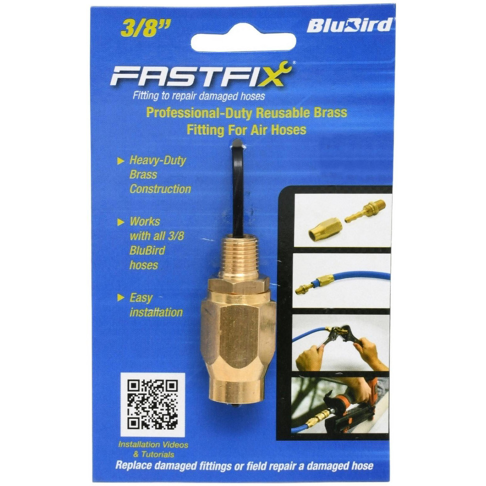 BluBird Air Hose Accessories: Accessory Type: Air Hose Assembly Repair Fitting; For Use With: Air Hose; Material: Brass; Additional Information: 6 month warranty - FFFX38