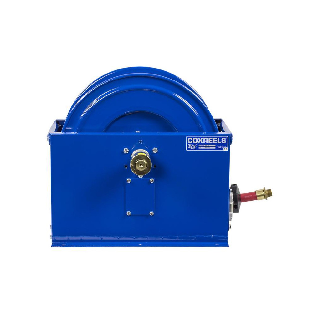 CoxReels Hose Reel with Hose: 1" ID Hose x 75', Spring Retractable - SLPF-675