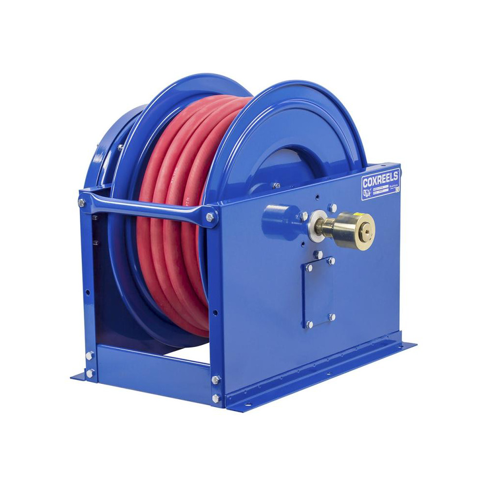 CoxReels Hose Reel with Hose: 1" ID Hose x 75', Spring Retractable - SLPF-675
