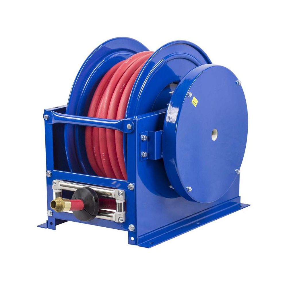CoxReels Hose Reel with Hose: 1" ID Hose x 75', Spring Retractable - SLPF-675