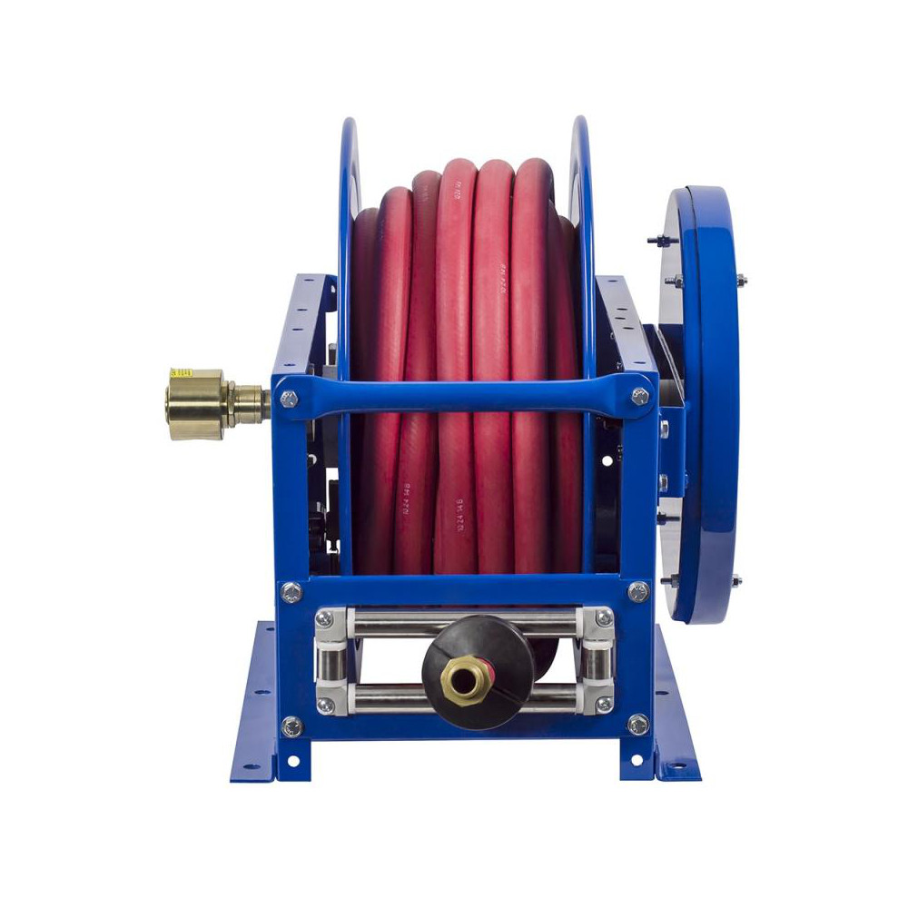 CoxReels Hose Reel with Hose: 1" ID Hose x 75', Spring Retractable - SLPF-675