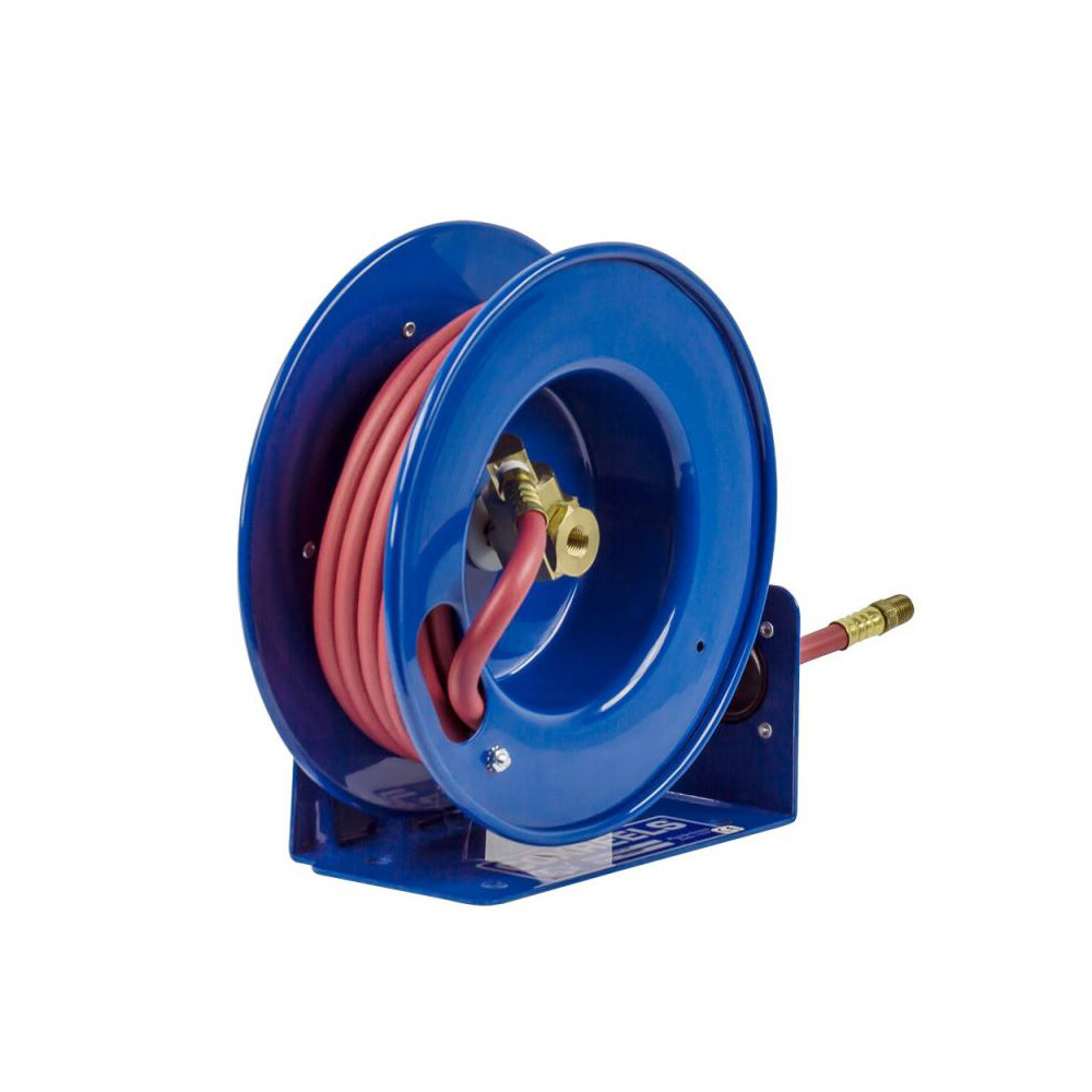CoxReels Hose Reel with Hose: 1/4" ID Hose x 25', Spring Retractable - LG-LP-125