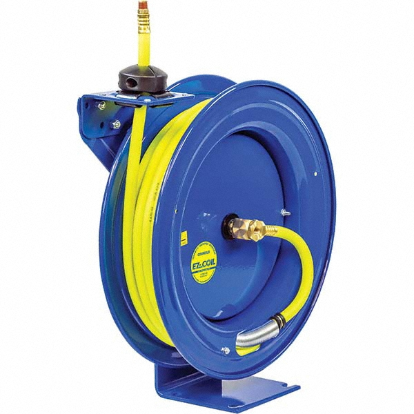 CoxReels Hose Reel with Hose: 1/2" ID Hose x 50', Spring Retractable - EZ-P-LP-450-HV