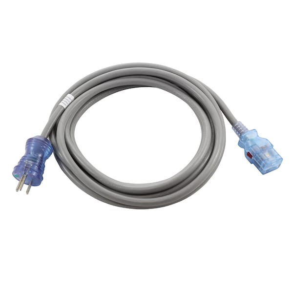 Ac Works 15FT 15A 14/3 Medical Grade Power Cord with Locking IEC C19 - MD261-AL