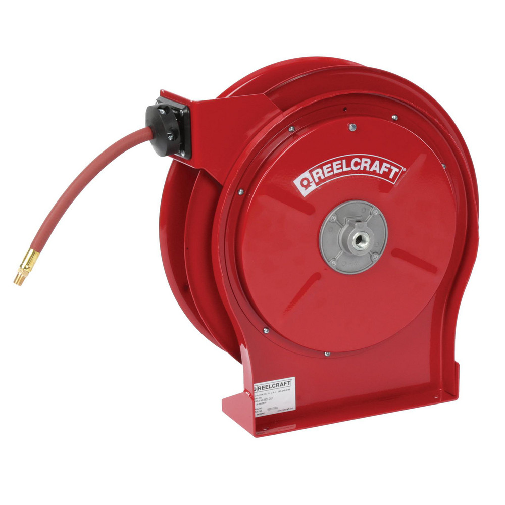 PRO-SOURCE Hose Reel with Hose: 3/4" ID Hose x 75', Spring Retractable - 2830047510PRO