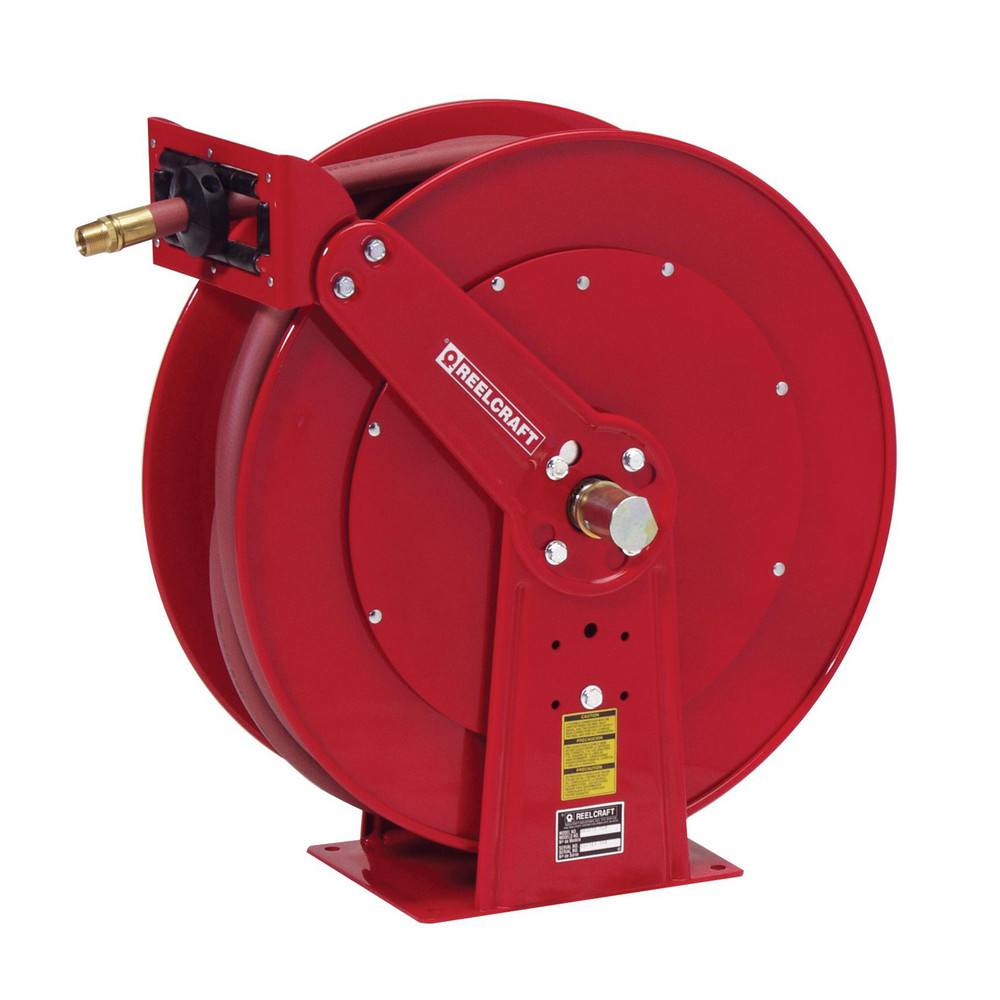 PRO-SOURCE Hose Reel with Hose: 3/4" ID Hose x 75', Spring Retractable - 2830047510PRO