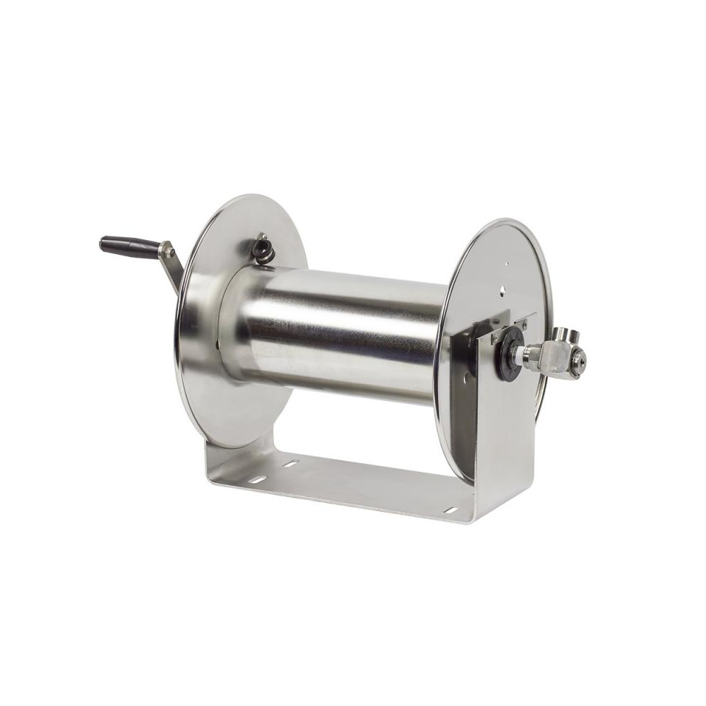 CoxReels Hose Reel without Hose: 3/4" ID Hose, 100' Long, Hand Crank - 117-5-100-SS