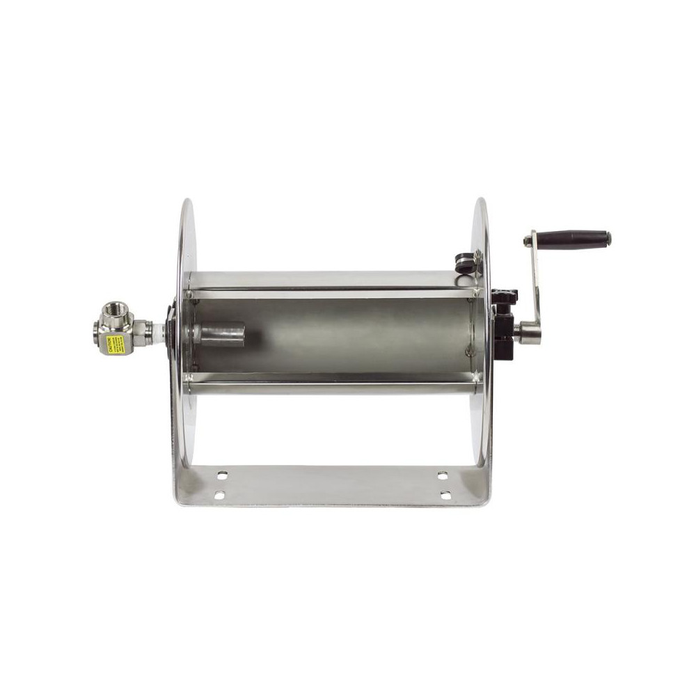 CoxReels Hose Reel without Hose: 3/4" ID Hose, 100' Long, Hand Crank - 117-5-100-SS