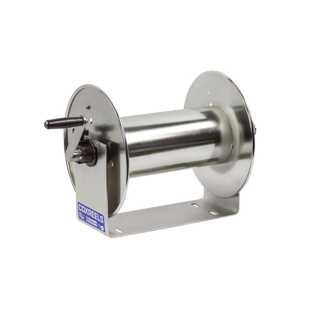 CoxReels Hose Reel without Hose: 3/4" ID Hose, 100' Long, Hand Crank - 117-5-100-SS
