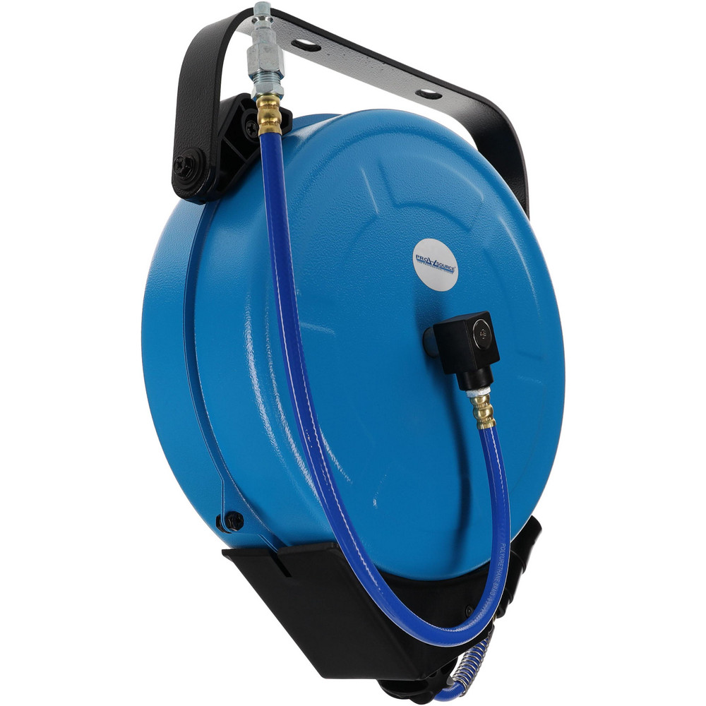 PRO-SOURCE Hose Reel with Hose: 1/4" ID Hose x 33', Spring Retractable - 2810023410PRO