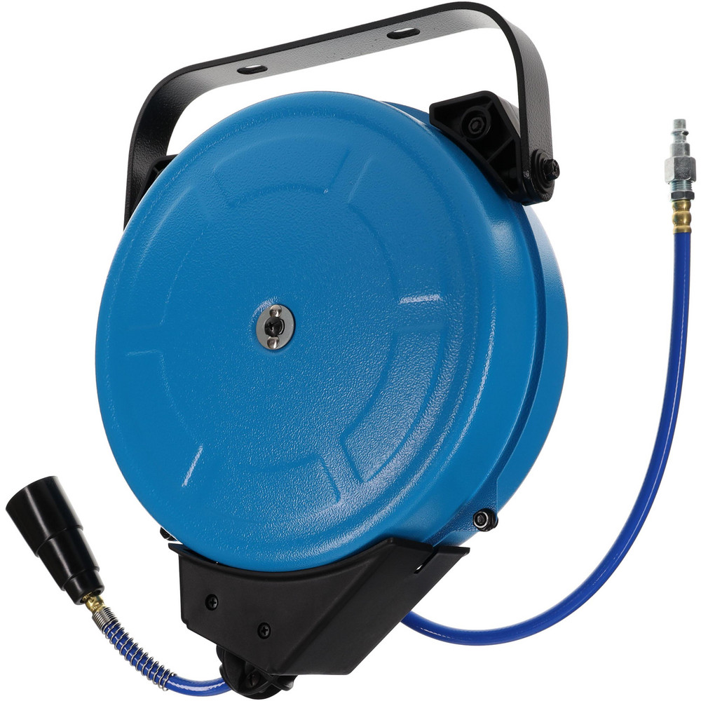 PRO-SOURCE Hose Reel with Hose: 1/4" ID Hose x 33', Spring Retractable - 2810023410PRO