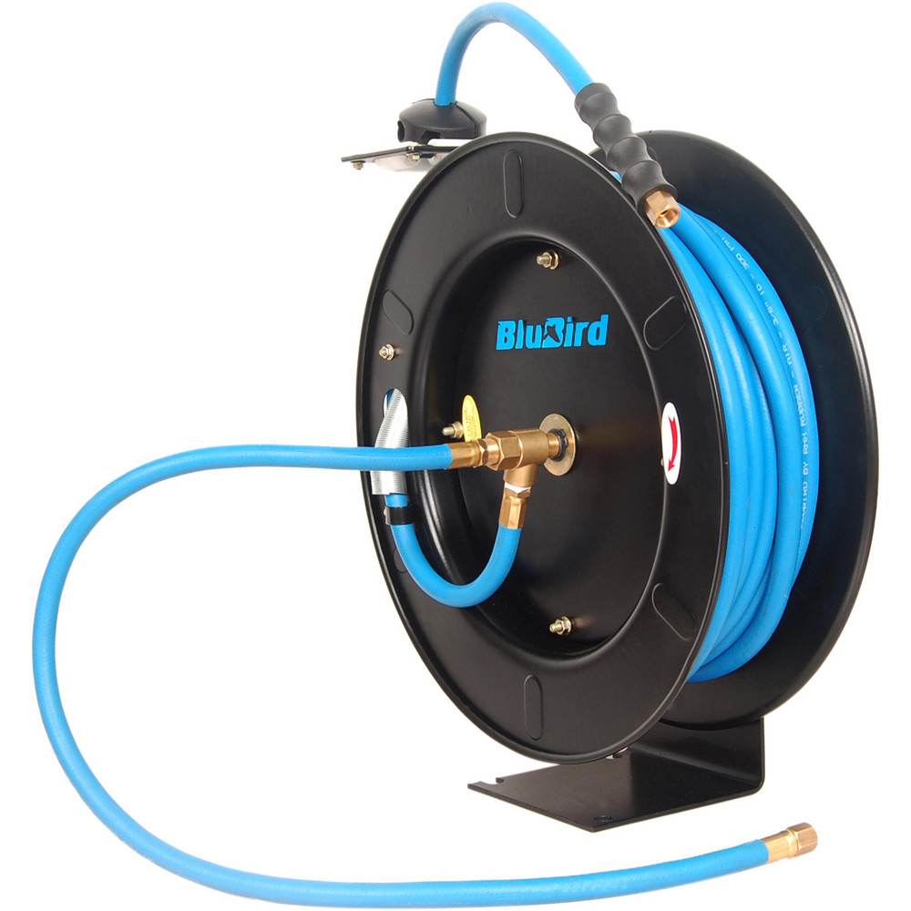 BluBird BluBird 3/8" x 50' Retractable Rubber Air Hose Reel - BBR3850