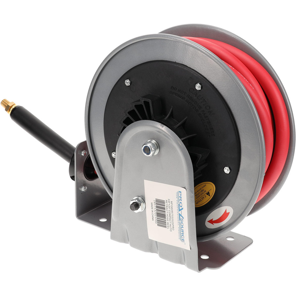 PRO-SOURCE Hose Reel with Hose: 3/8" ID Hose x 20', Spring Retractable - 2857532025PRO