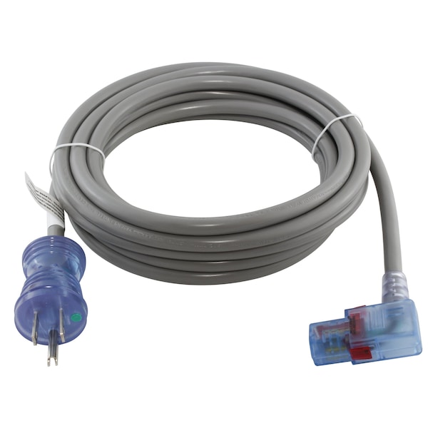 Ac Works 15FT 14/3 15A Medical Grade Power Cord with Locking Right Angle IEC C13 - MD15ARC13-180AL