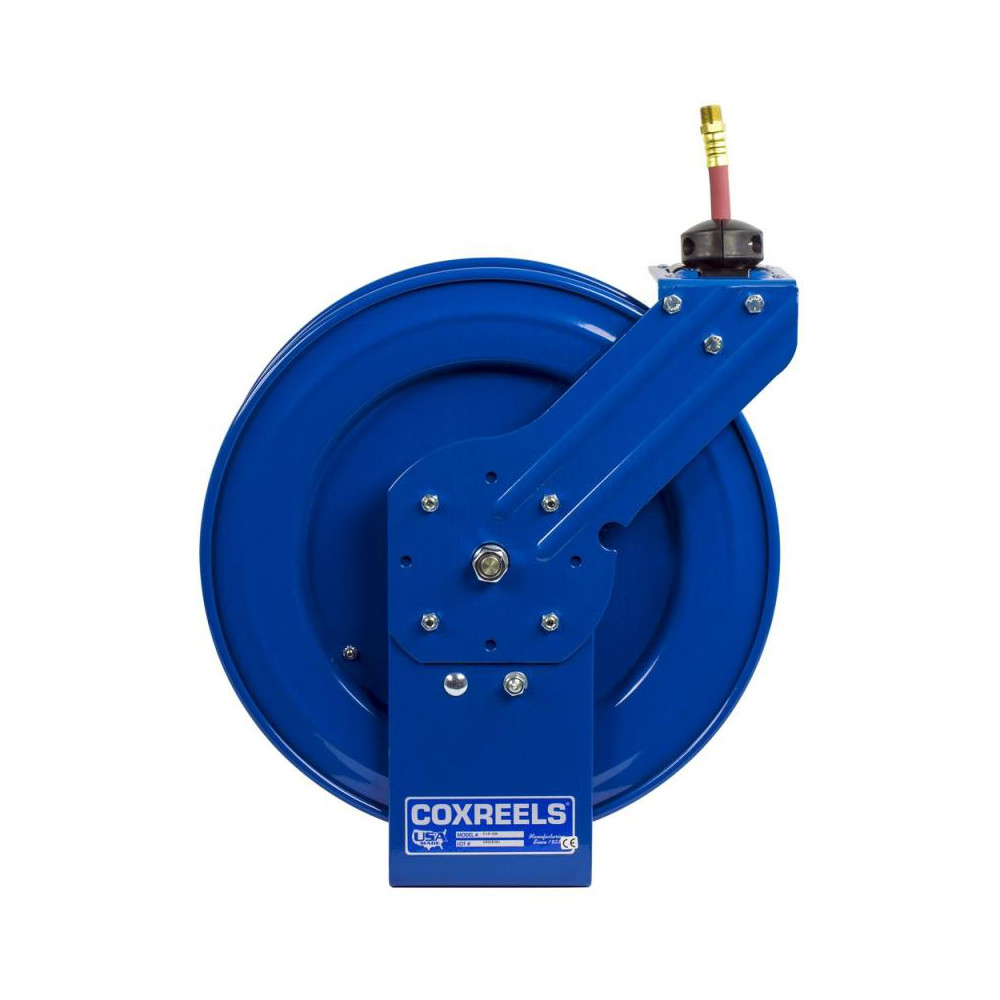 CoxReels Hose Reel with Hose: 1/4" ID Hose x 40', Spring Retractable - P-LP-140
