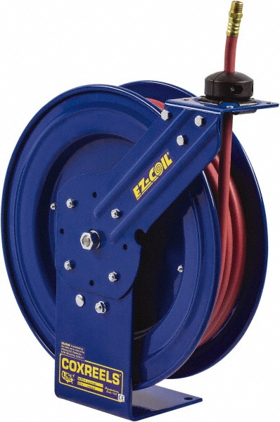 CoxReels Hose Reel with Hose: 1/4" ID Hose x 35', Spring Retractable - EZ-P-LP-135