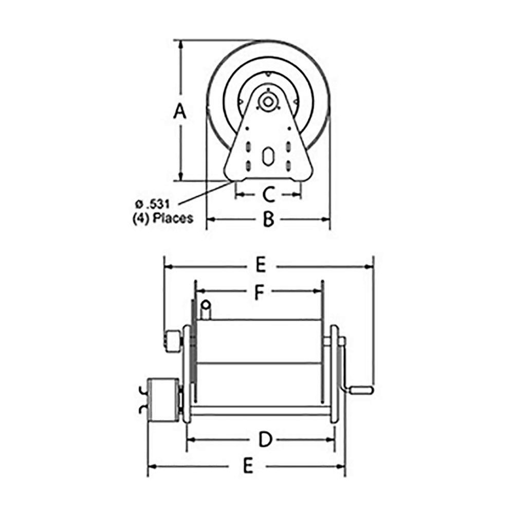 Reelcraft Hose Reel without Hose: 3/4" ID Hose, 100' Long - CA33112 L