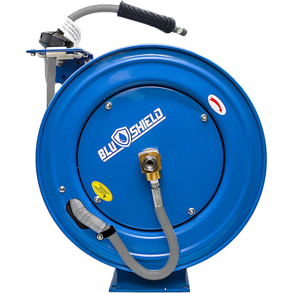 Oil Shield BluBird OilShield 1" x 25' Heavy Duty Rubber Fuel Transfer Hose Retractable Reel - OSFHRONE25