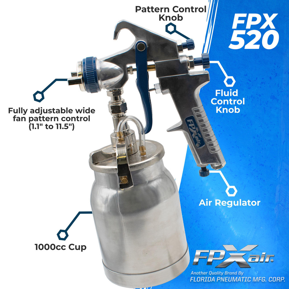 FPXAir Pneumatic Oil Guns: 0.25 in, NPT, 4.00 SCFM, 45.000 psi - FPX-520