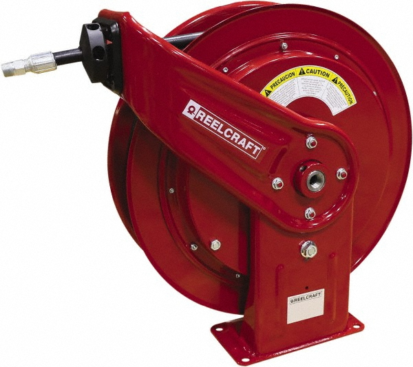 Reelcraft Hose Reel with Hose: 1/2" ID Hose x 50', Spring Retractable - HD78050 OMP