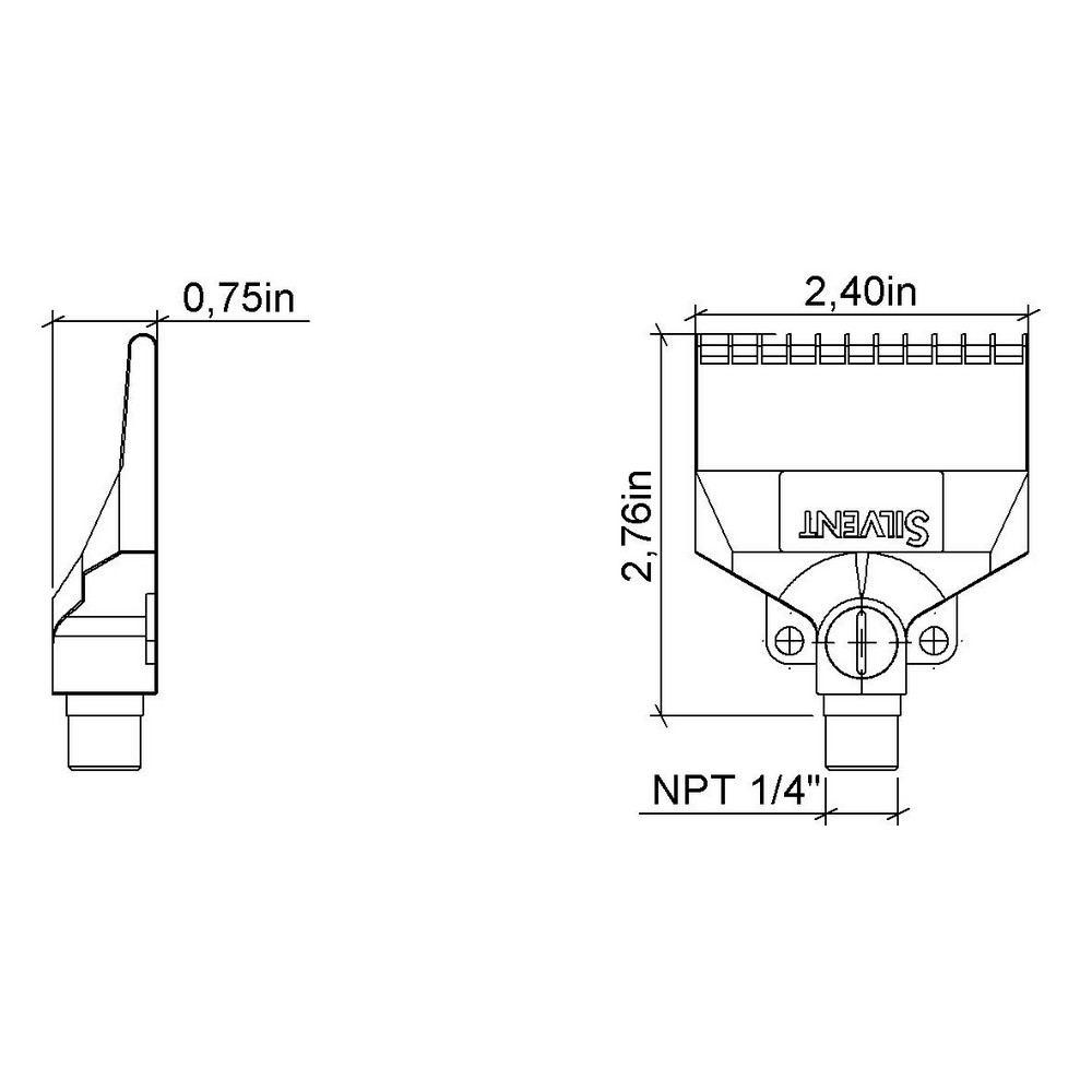Silvent Blow Gun Heavy-Duty Flat Nozzle - 973F