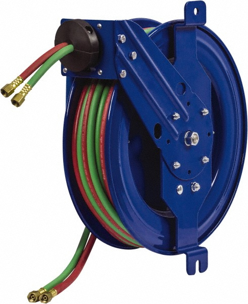CoxReels Hose Reel with Hose: 1/4" ID Hose x 25', Spring Retractable - SG13-L125