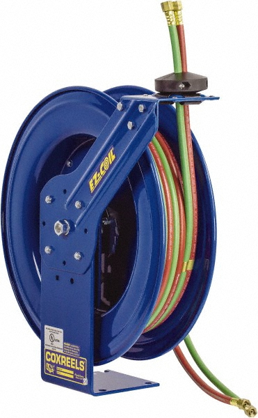 CoxReels Hose Reel with Hose: 1/4" ID Hose x 25', Spring Retractable - SG13-L125