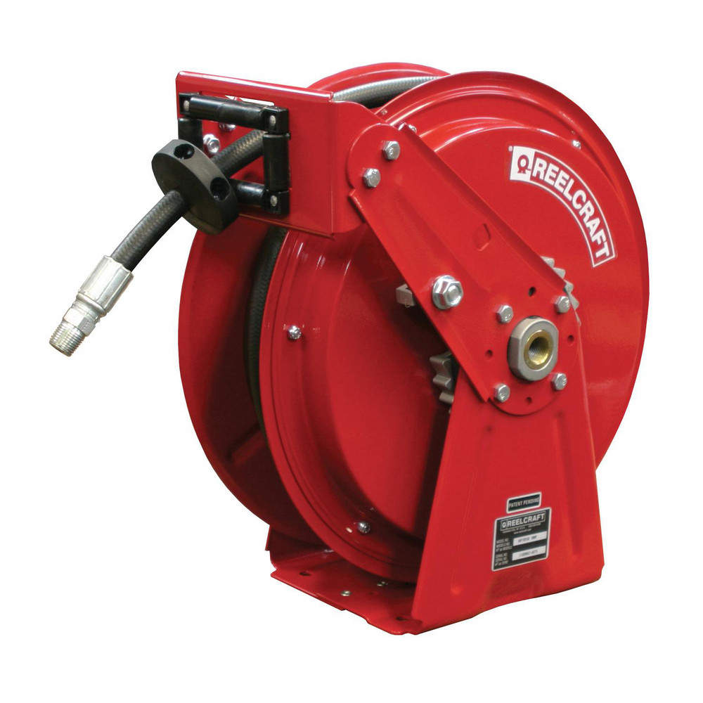 Reelcraft Hose Reel with Hose: 3/8" ID Hose x 50', Spring Retractable - DP7650 OHP