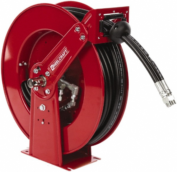 Reelcraft Hose Reel with Hose: 1/2" ID Hose x 50', Spring Retractable - TH88050 OMP