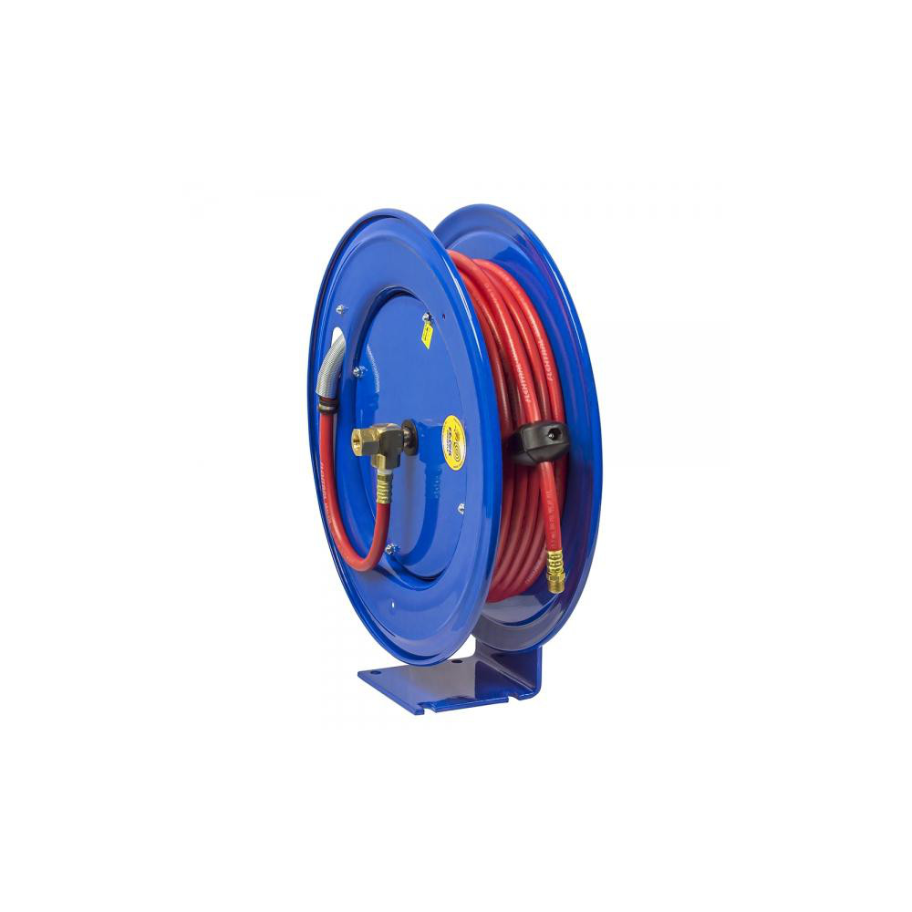 CoxReels Hose Reel with Hose: 3/8" ID Hose x 50', Spring Retractable - EZ-E-LP-350
