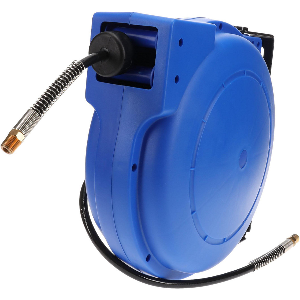 PRO-SOURCE Hose Reel with Hose: 1/4" ID Hose x 33', Spring Retractable - 2810023320PRO
