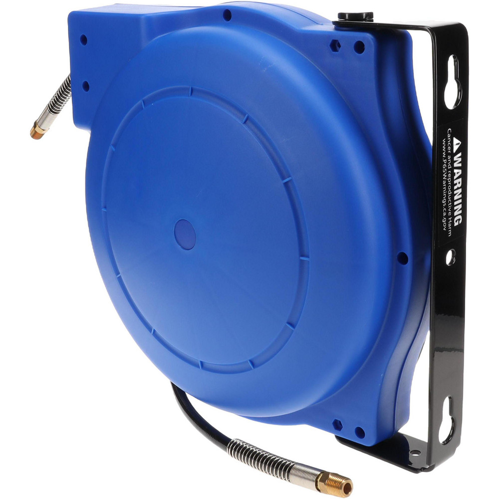 PRO-SOURCE Hose Reel with Hose: 1/4" ID Hose x 33', Spring Retractable - 2810023320PRO