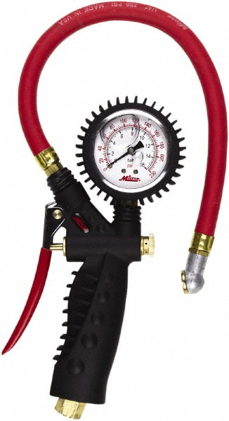 Milton 160 Max psi Closed Check Aluminum/EPDM Inflator Gauge - 517