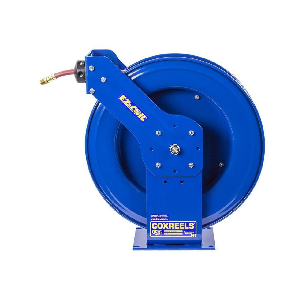 CoxReels Hose Reel with Hose: 3/8" ID Hose x 50', Spring Retractable - EZ-TSH-350