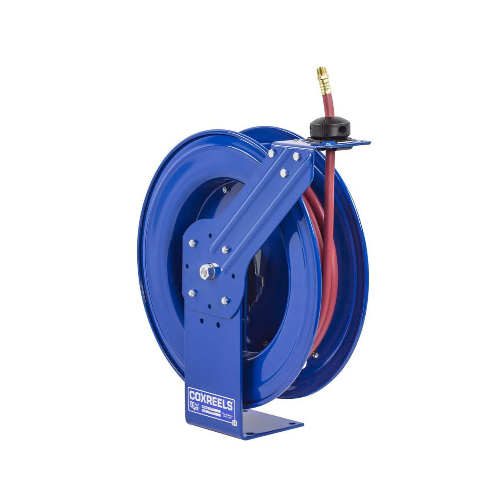CoxReels Hose Reel with Hose: 3/8" ID Hose x 75', Spring Retractable - SH-N-375-HV
