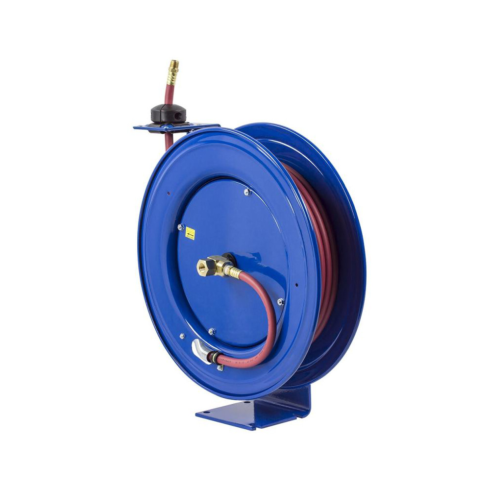 CoxReels Hose Reel with Hose: 1/2" ID Hose x 100', Spring Retractable - SH-N-4100-HV