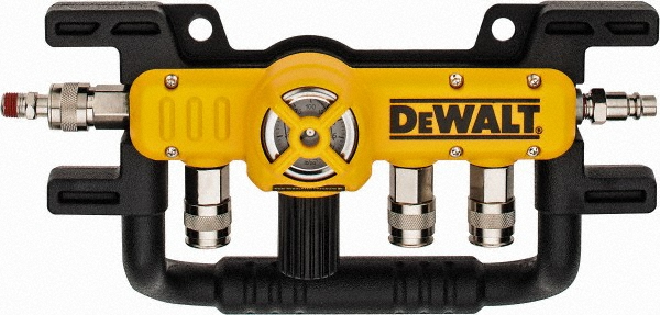 DeWALT Air Hose Heavy-Duty Quadraport Air Line Splitter with Regulator: Aluminum - D55040
