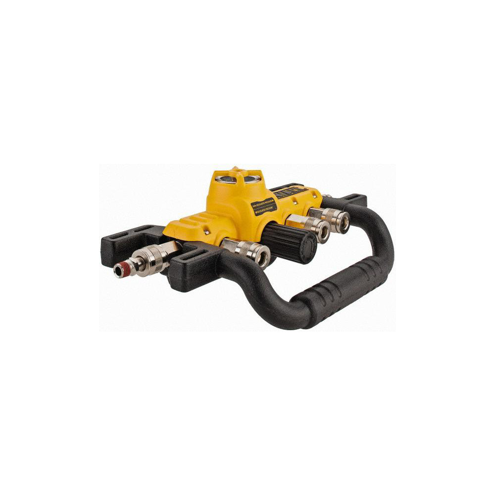 DeWALT Air Hose Heavy-Duty Quadraport Air Line Splitter with Regulator: Aluminum - D55040