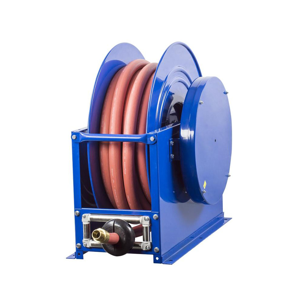 CoxReels Hose Reel with Hose: 1" ID Hose x 75', Spring Retractable - SLP-675