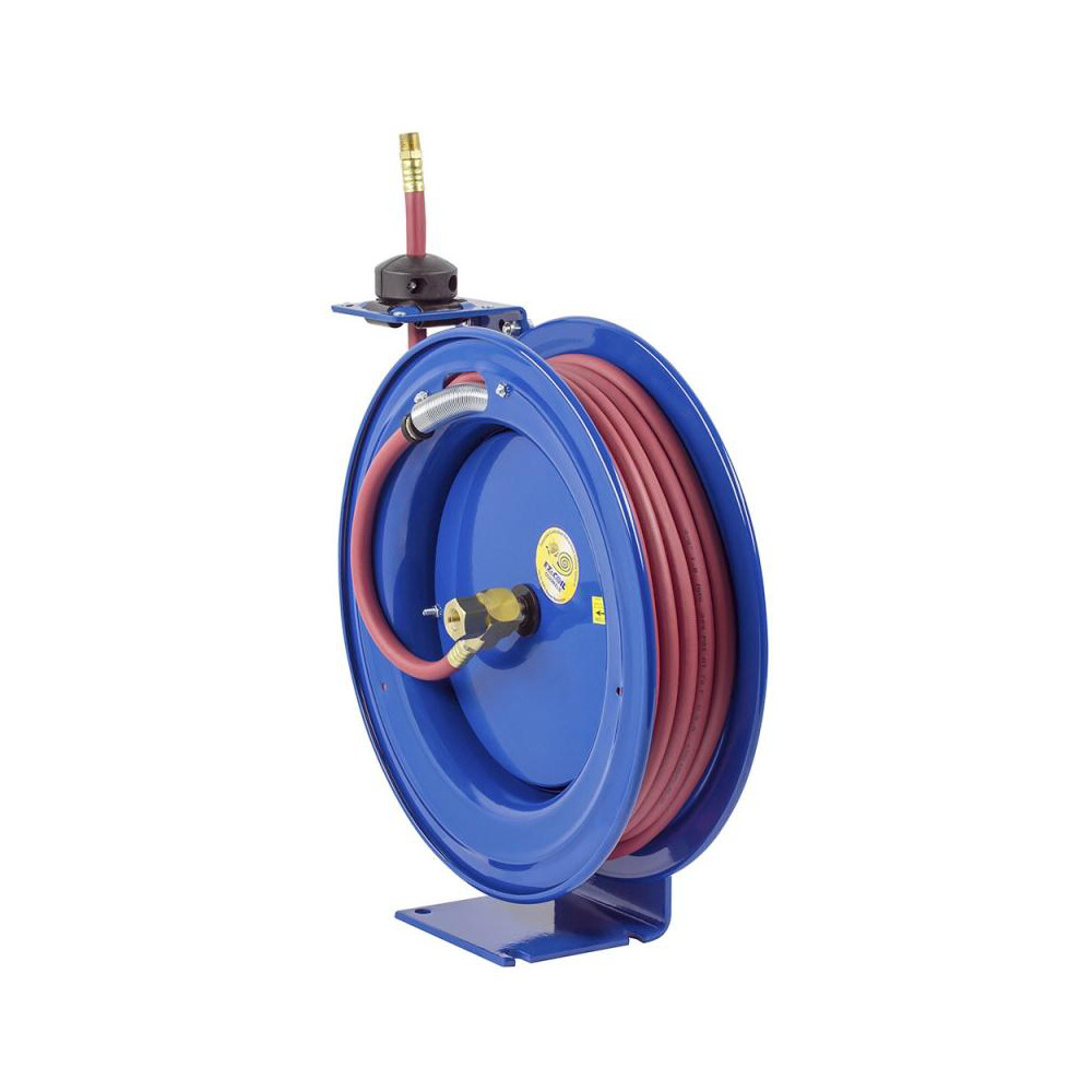 CoxReels Hose Reel with Hose: 1/4" ID Hose x 50', Spring Retractable - EZ-P-LP-150