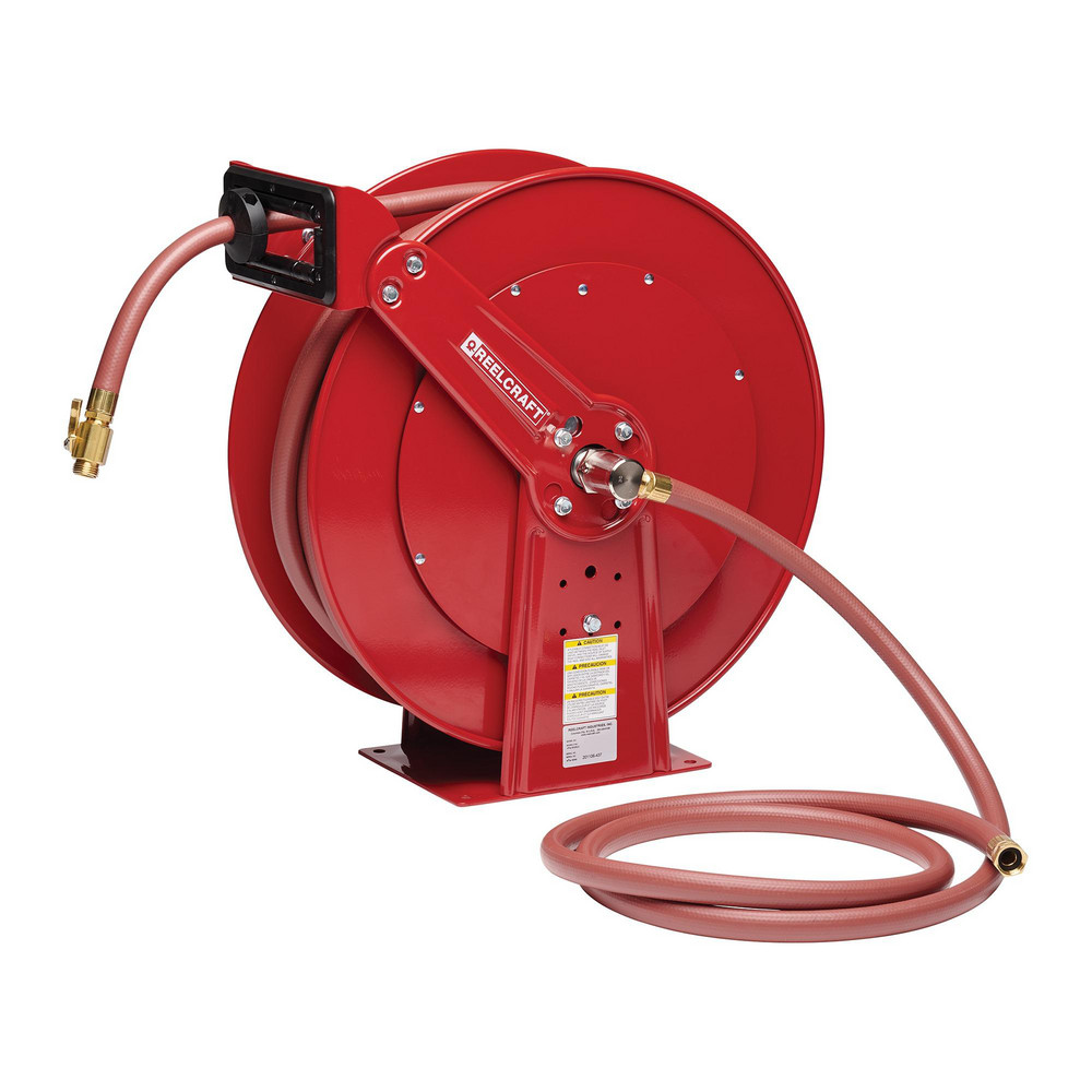 Reelcraft Hose Reel with Hose: 3/4" ID Hose x 75', Spring Retractable - GCD83075 OLP