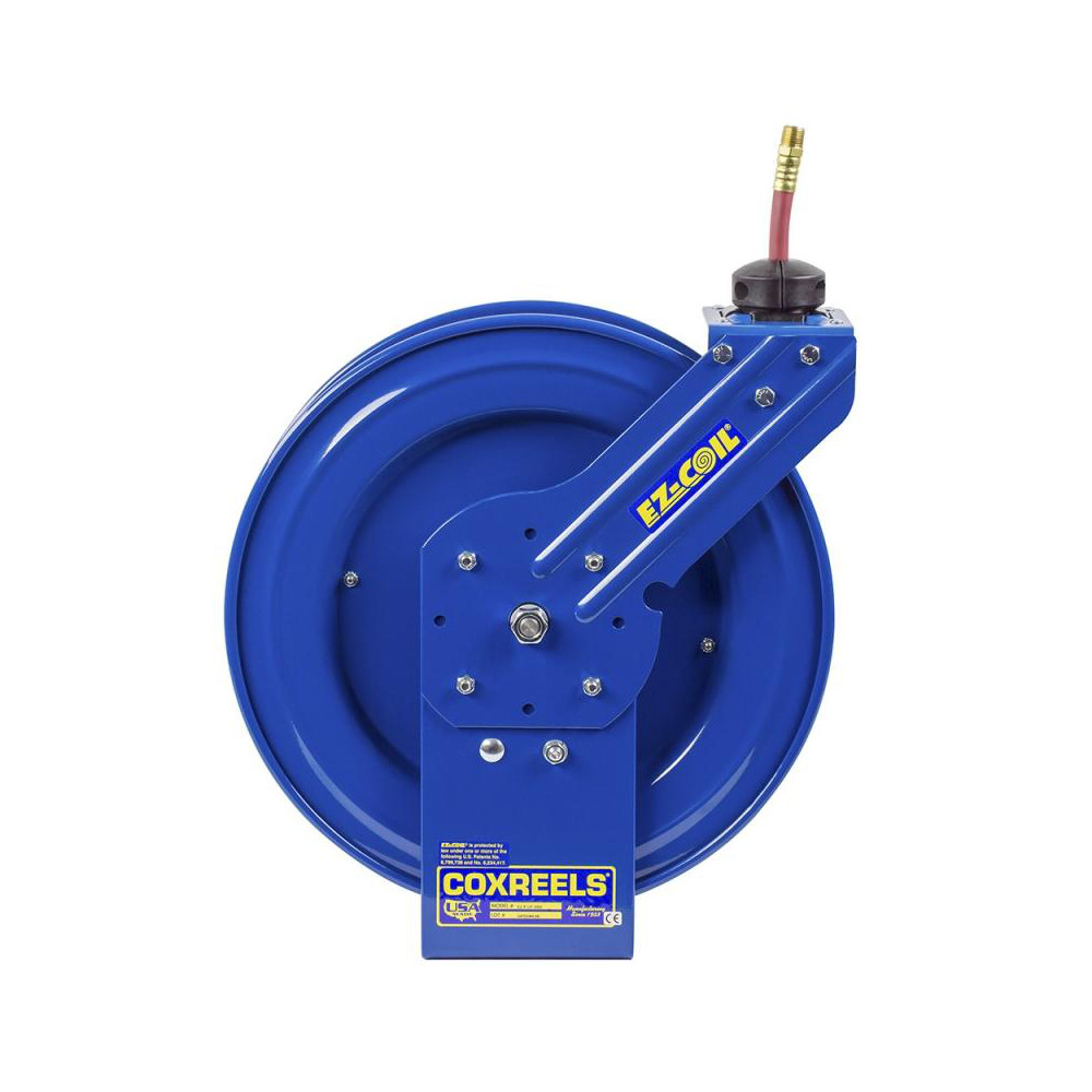 T&S Brass Hose Reel with Hose: 3/8" ID Hose x 30', Spring Retractable - B-2339